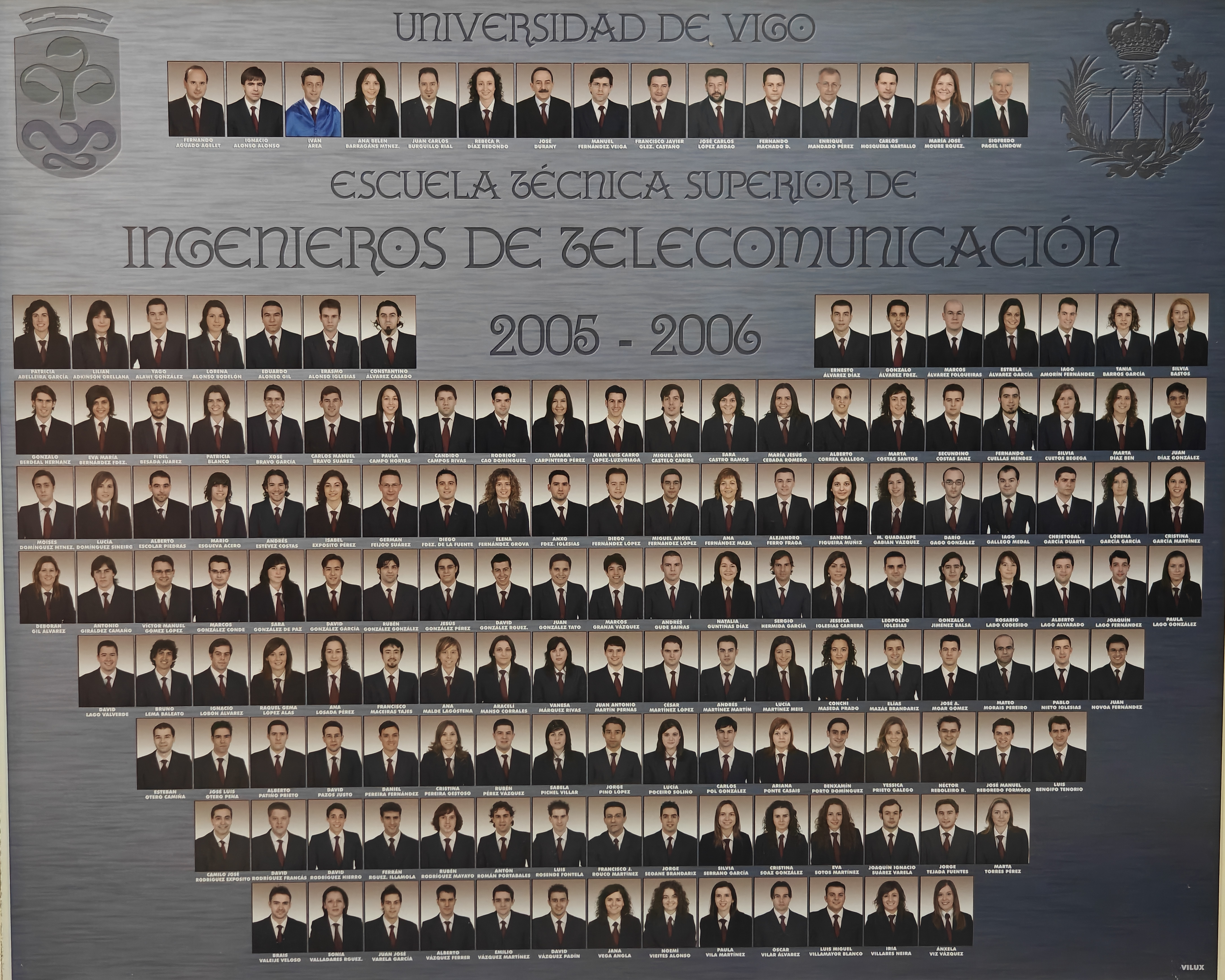 Orla de la Promocion 2001 - Ingenieria de Telecomunicaciones, Universidad de Vigo